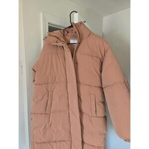 Amazon Essentials Women's Mid-Length Puffer Coat in Terracotta Pink